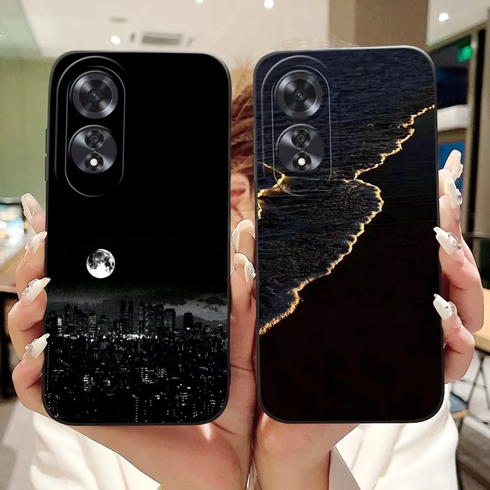 Fashion Painting Back Cover For Oppo A60 4G CPH2631 Phone Case Marble Avocado Moon Night Gothic Fundas For OppoA60 4G Soft Case