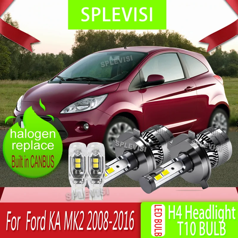 

Новые светодиодные лампы H4 со встроенным вентилятором и резистором 6000K Light 500% яśnie для Ford KA MK2 2008 2009 2010 2010 2012 2013 2014 2015 2016