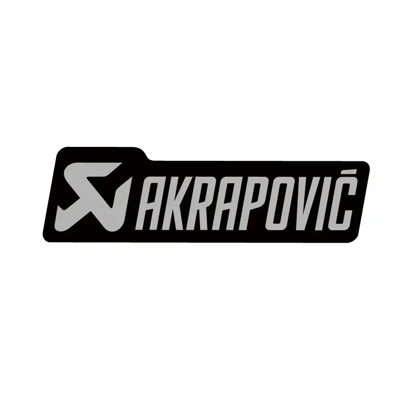 Adesivo de pilha de escape para motocicleta, adesivo epóxi akrapovic para logotipo akrapovic, decalques à prova d'água, acessórios, adesivo de escapamento