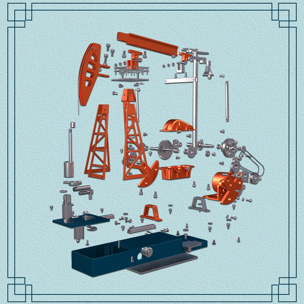 Saturn Pumping Engine Model Kit Unit Metal Mechanical DIY Art Assembly Model Simulation Science Educational Teaching Toy Gift