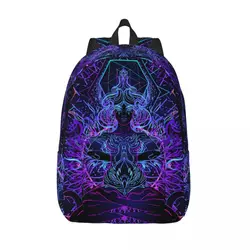 Mochila de lona budista para adolescentes, Mandala Índia, Mochila Zen Buddha, Estudante do ensino médio, Mandala Psychedelic Bookbag, Travel Daypack