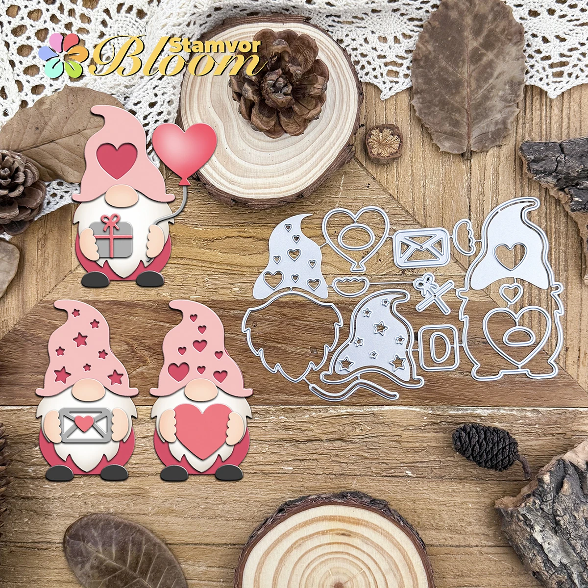 Original Valentinstag Liebe Schicht Zwerge Metall Stanzformen Scrapbooking dekorative Prägung