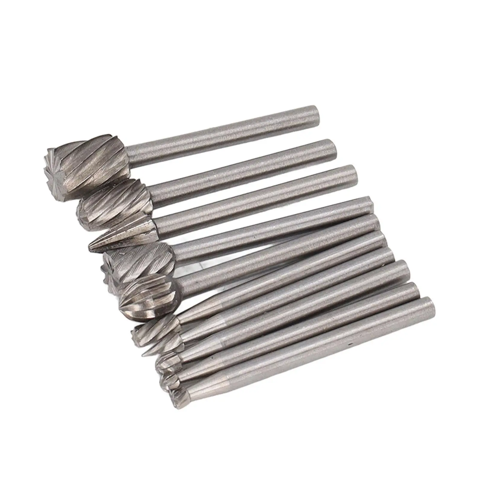 10 Pcs High Steel File Quick Chip Drill Set - Durable Wood & Plastic Carving Tools