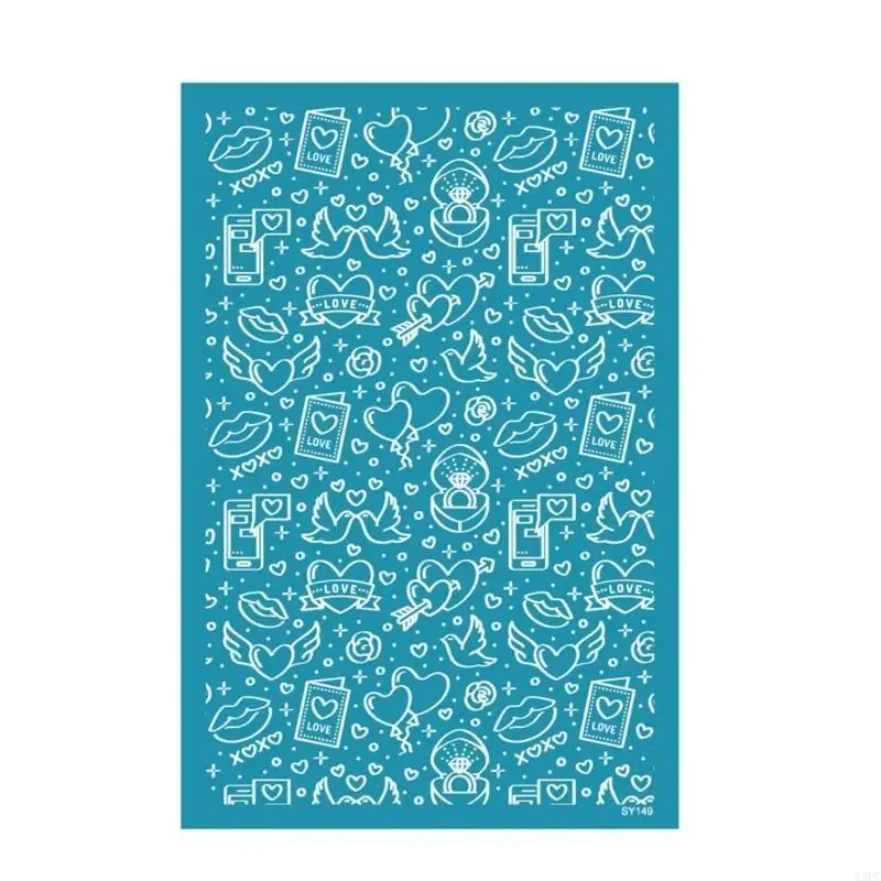 Heart Silk Screen Stencils for DIY Clay Printing on Clay Jewelry Earring Decor X3UC