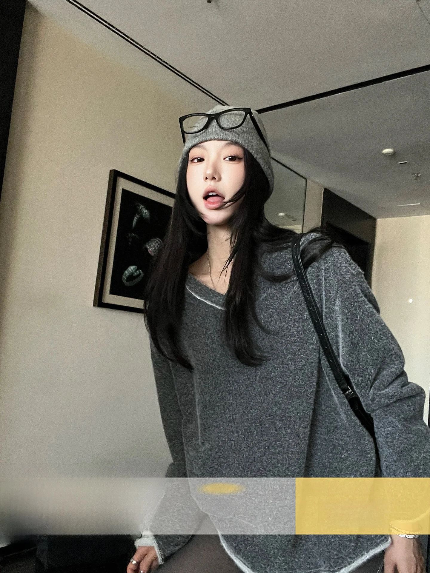 

Двусторонний свитер с V-образным вырезом, свободного кроя, женский, повседневный, с длинными рукавами, термо, комфортный, из вельвета Ice Island