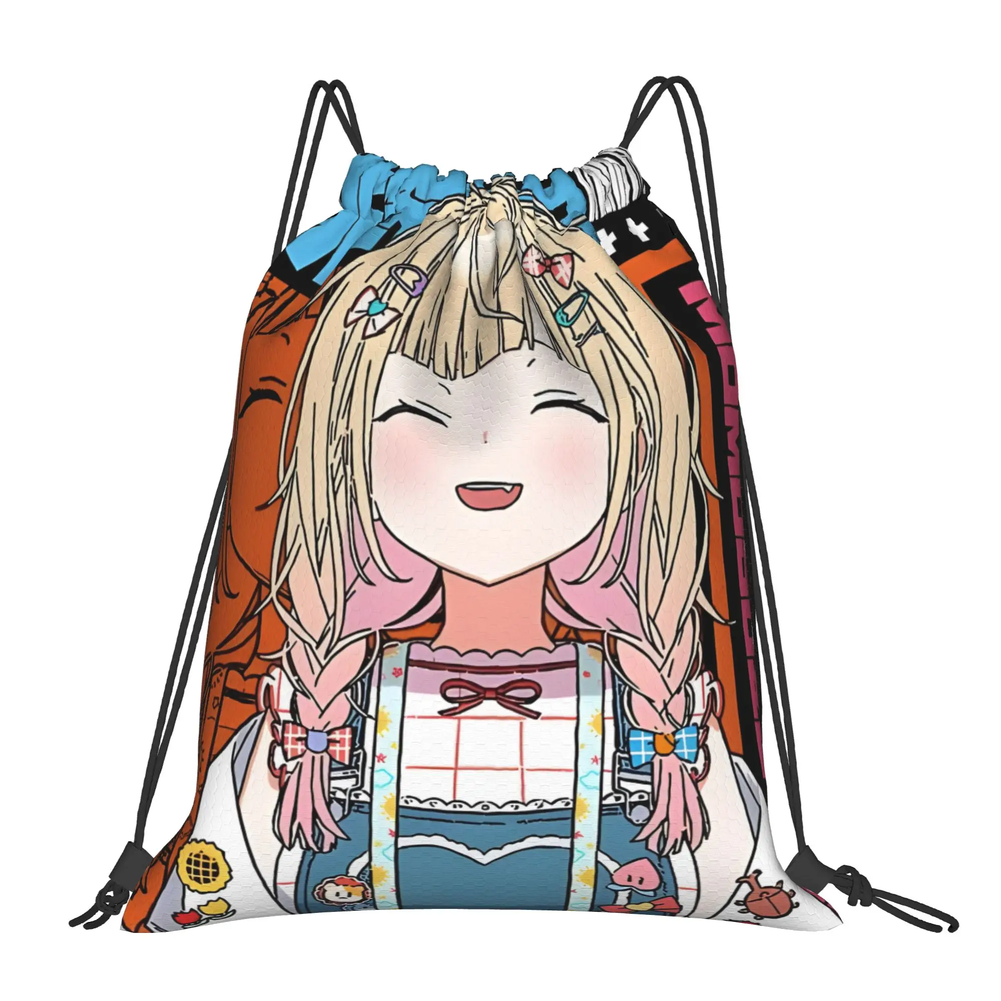 

Сумка для спортзала Momosuzu Nene Smile, сумки на шнурке, мужские и женские сумки-рюкзаки для хранения, дорожная сумка для подростков, многофункциональный карманный органайзер