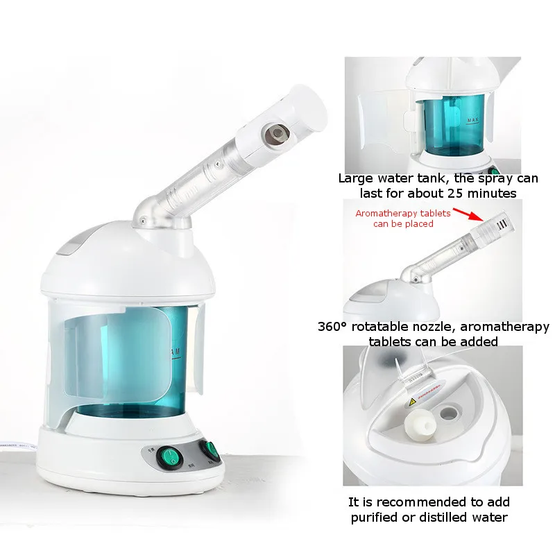 Steamer Steamer สําหรับ Face Facial Vaporizer แบบพกพา Ionic Face Steamer Hot WARM Face Mist Sprayer Moisturizing Hydrating อุปกรณ์