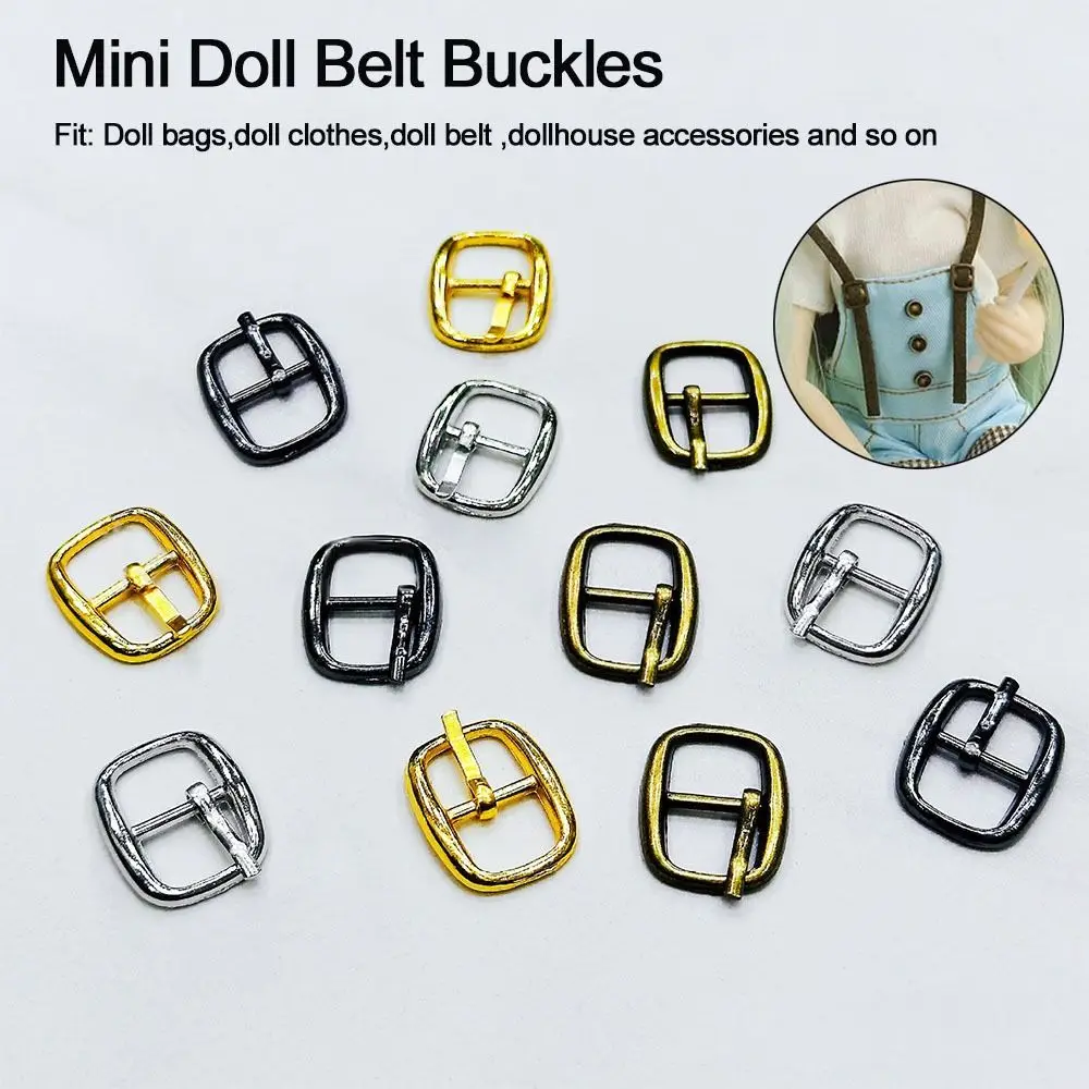 10pcs High Quality Adjustment Tri-glide Belt Buckle 10mm Mini Diy Doll Buttons Newest Ultra-small Belt Buckles DIY Doll Belt