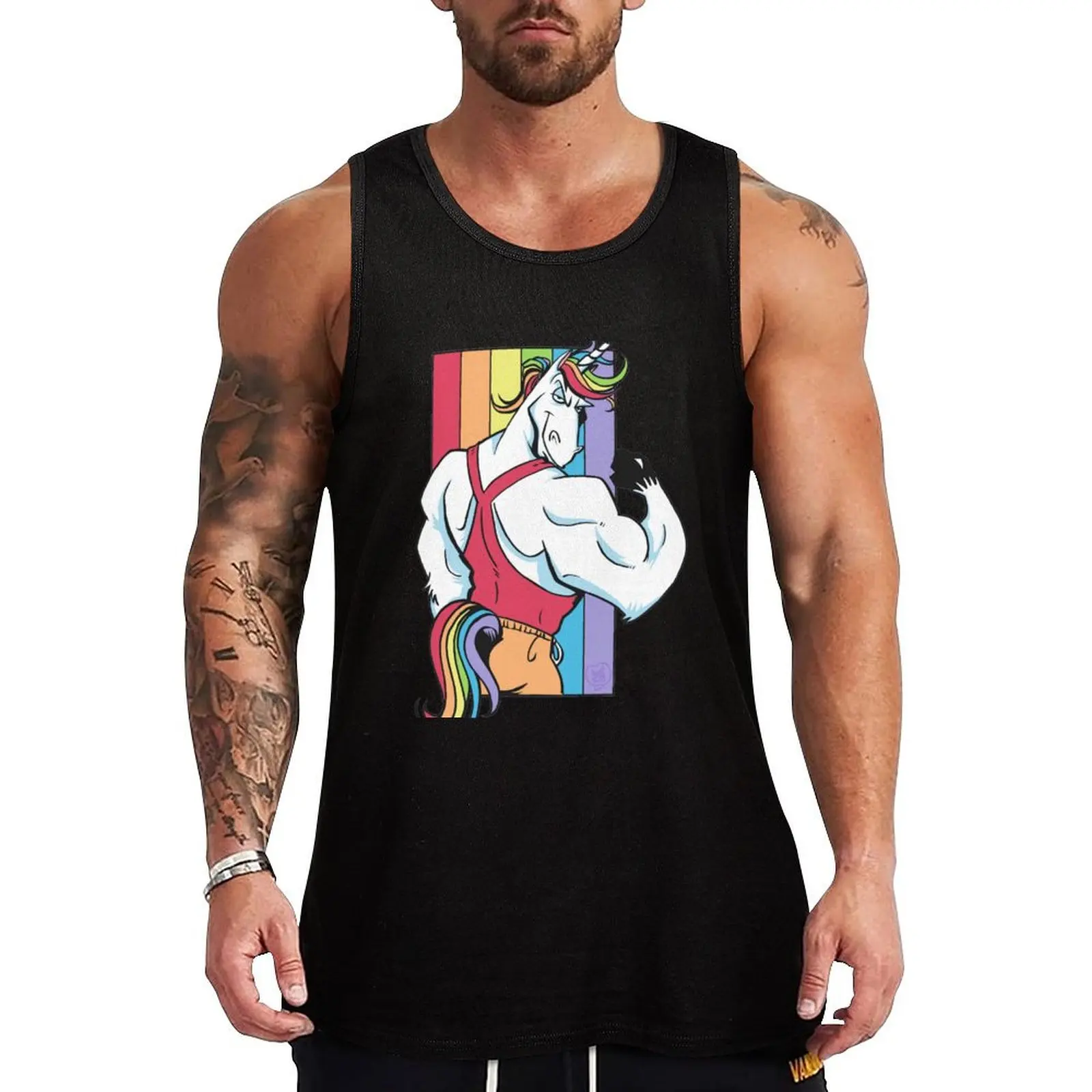 UNICORN FLEX! Tank Top sexy clothes men gym training accessories anime