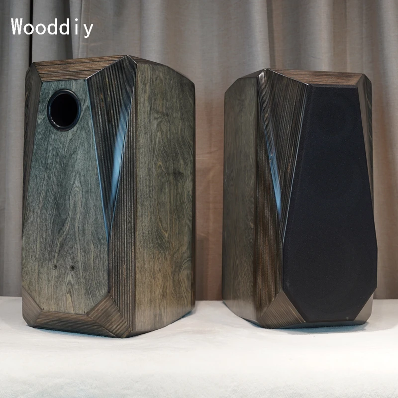 Wooddiy 6.5 Inch Speaker Cabinet Empty Box Three-way Customized Shell One Pair Birch Plywood Bevel Acoustic Box