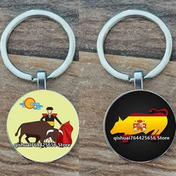 Bullfighting Is A Classic Image Of Spanish Culture. Keychain