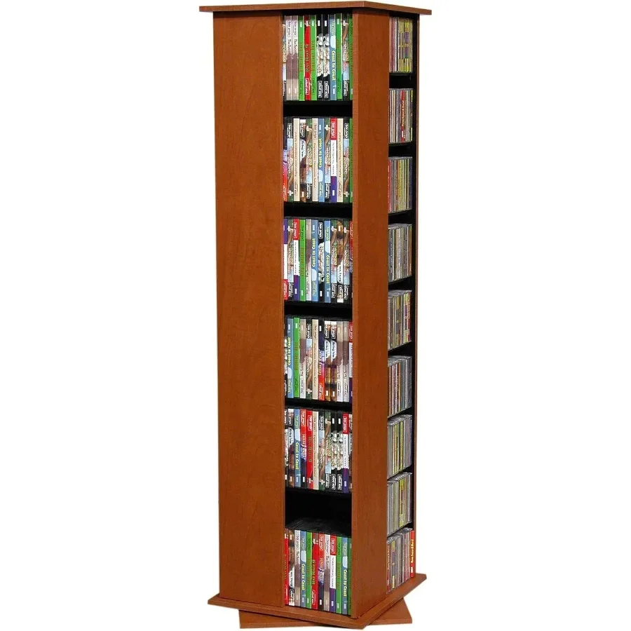 Venture Venture Horizon Revolving Media Tower 600 for home entertainment, cherry wood finish, sleek rotating design, premium solid wood - Aliexpress Deal