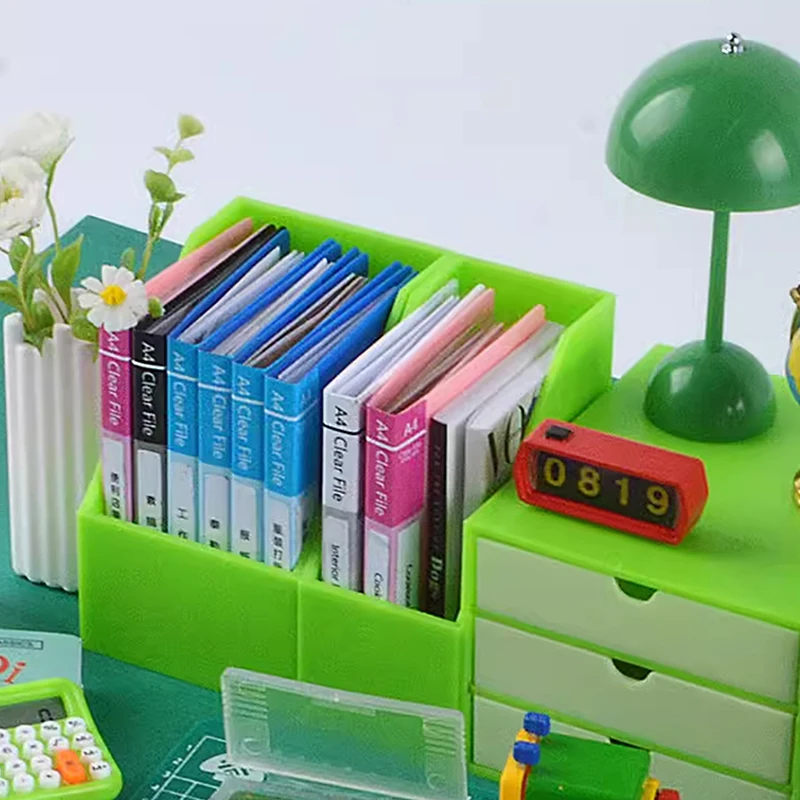 Dollhouse Accessories Mini Writing Board Clip Notebook File Folder Stationery Board Toys Office Desk Simulation Folder Model