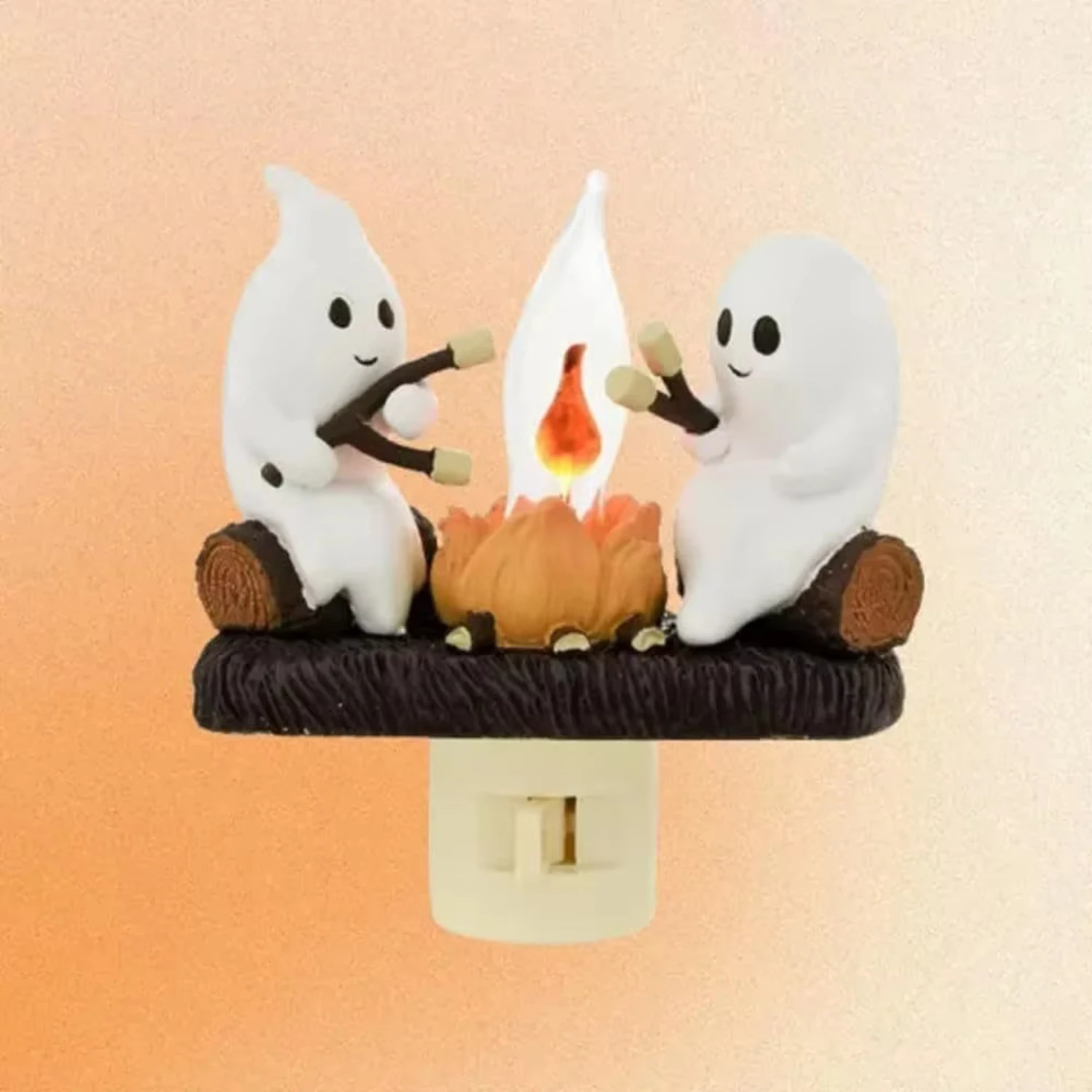 

2024 Ghost Campfire Flickering Nightlight Halloween 3D LED Campfire Night Light Indoor Decorations for Family Friends