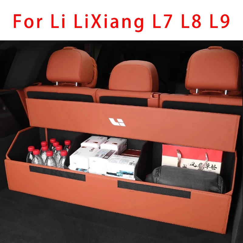 

Car Trunk Stowing Tidying Storage Box For Leading Ideal LiXiang L7 L8 L9 2023 2024 Interior Rear Tailbox Cargo Organizer