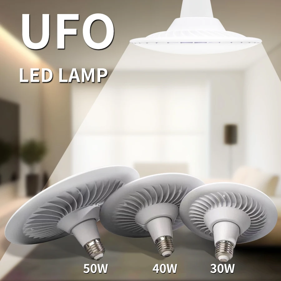 E27 UFO LED Lamp 30W 40W 50W 85-265V LED E27 Split Disk Light Bulb for Home Ceiling Kitchen Bedroom Corridor Garage Light