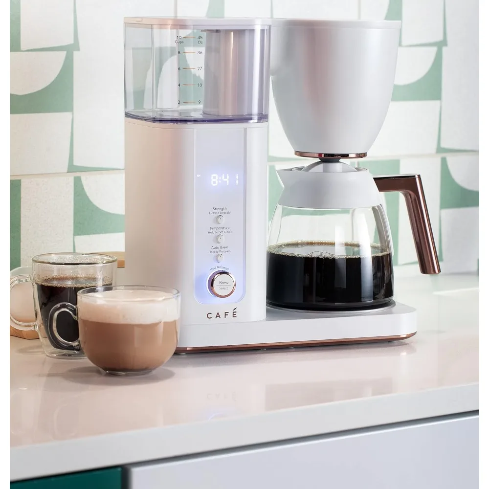 Drip Coffee Maker | 10-Cup Glass Carafe  WiFi Enabled Voice-to-Brew Technology