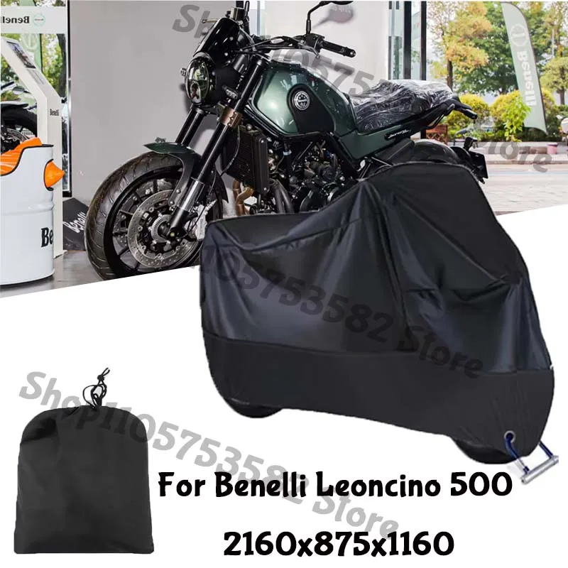 Motorcycle Full Covers For Benelli Leoncino 500 Car Outdoors Sun Protection Dust No Ear Thickened Oxford Clothcover Accessories