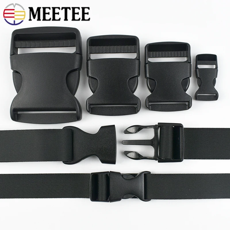 

2/5/10Sets 10-50mm Webbing Strap Fastener Bag Plastic Release Buckles Belt Buckle Dog Collar Closure Hook Ribbon Tape Clasp Clip