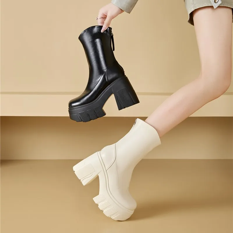 Botas Vaqueras Dimanyu Para Mujer, Nuevas Botas De Tobillo Con Plataforma Para Mujer 2026, Botas Cortas Casuales Antideslizantes Para Uso Diario, Botines De Moda Para Mujer — -45%, 64.73€ Coupon, from 75.99€ – 45% descuento – €75.99