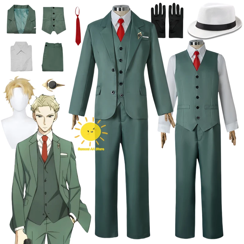 

Аниме Сумеречный Косплей Шпионская Семья Костюмы для косплея Loid Forger Костюмы Жилет Галстук Шляпа Парик Сумеречный Хэллоуин Карнавал Cos Взрослые Мужчины