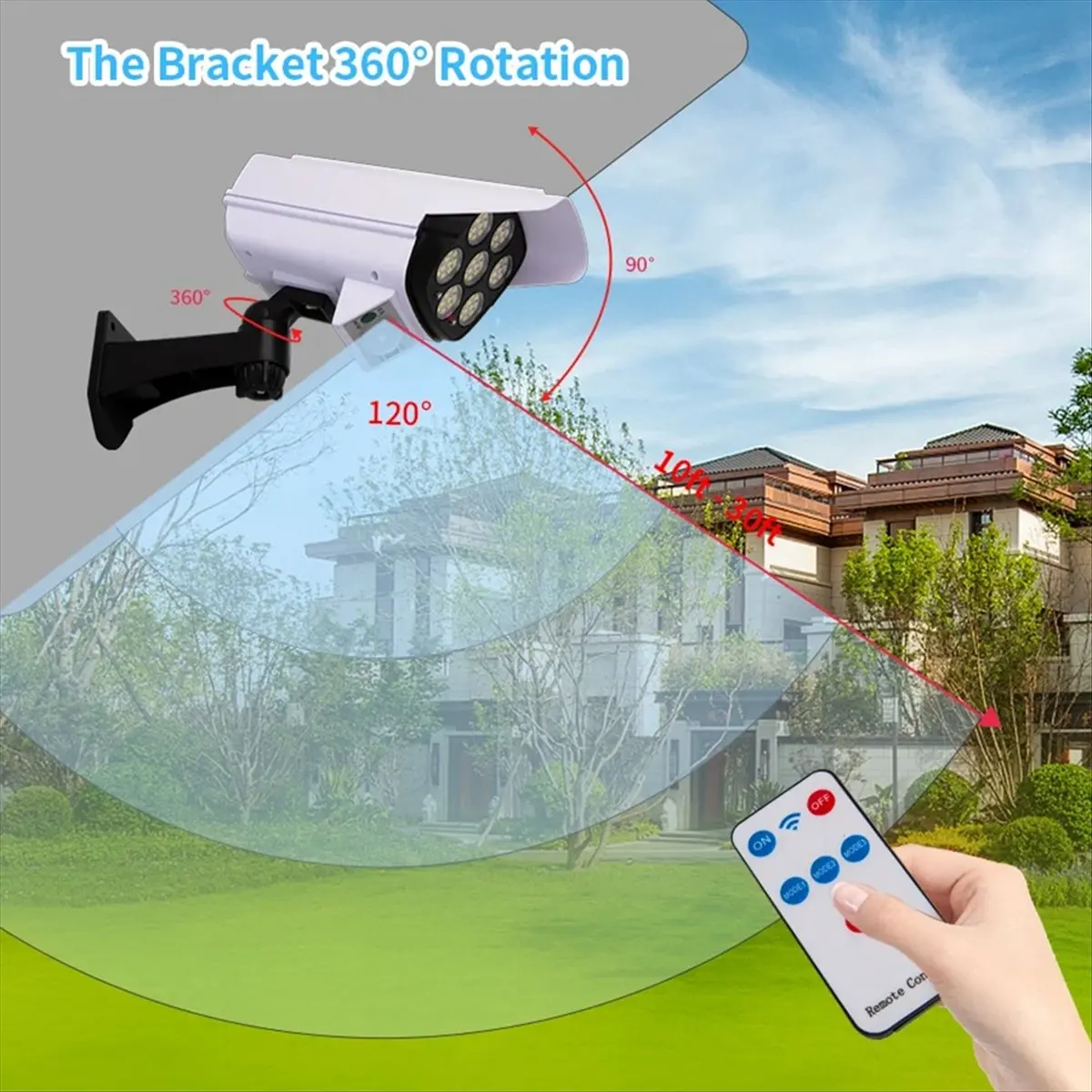 Stable- 1PCS Outdoor Solar Ligths 77Led PIR Motion Sensor Lamp Simulation Camera Solar Wall Light Waterproof Garden Decor Lights