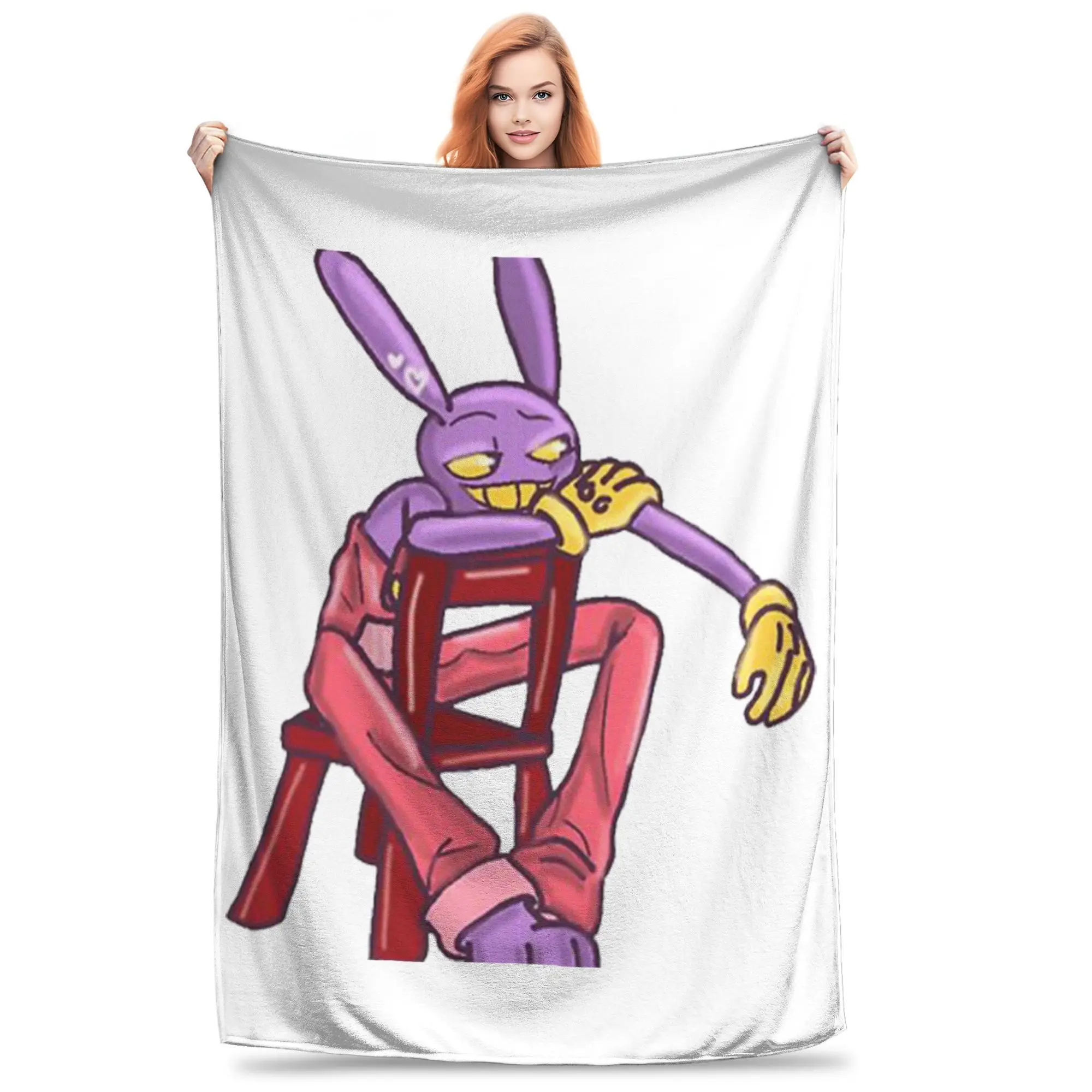 Flannel Throw Blanket Jax The Amazing Digital Circus Warm Plush Blankets Soft Bedding for Bed Living room Home Travel Couch