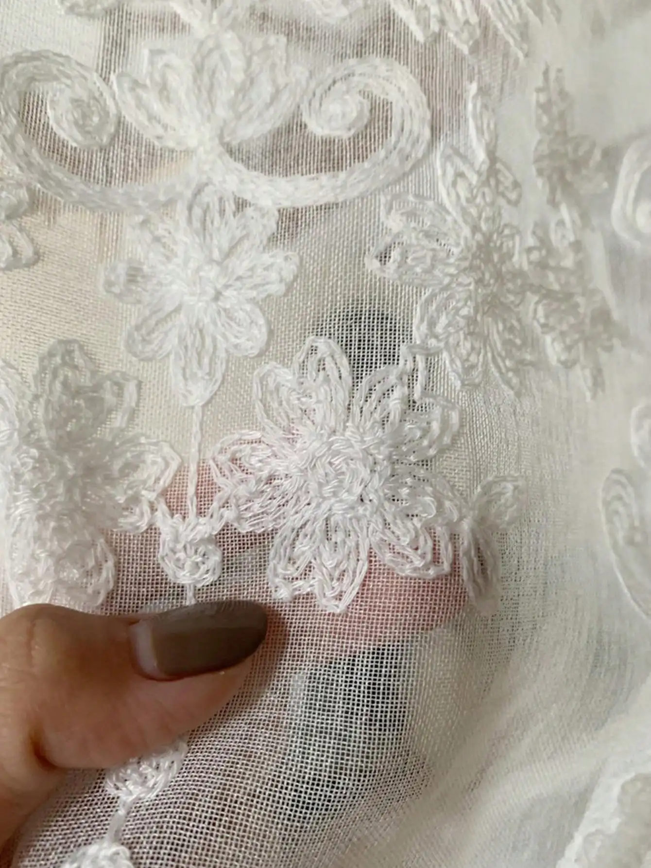 1Pc French Luxurious Princess Style Elegant Lace Window Curtain Single Piece for Chic Home Decor