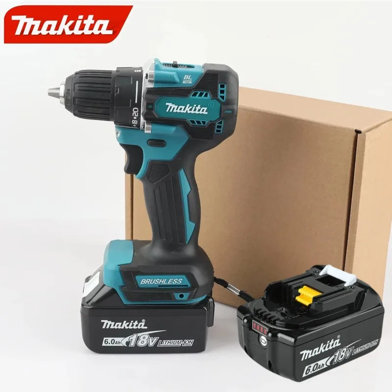 Trapano Avvitatore a Batteria Makita Originale DDF487 13mm 18V Avvitatore a Impatto Elettrico Brushless Utensile Elettrico Ricaricabile