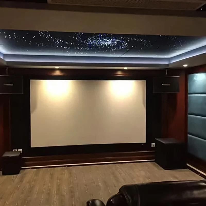 2025 Hot 6.5cm Border Acoustically Transparent Projector Screen Fabric with Sound Acoustic Woven White 8K Projection For Cinema