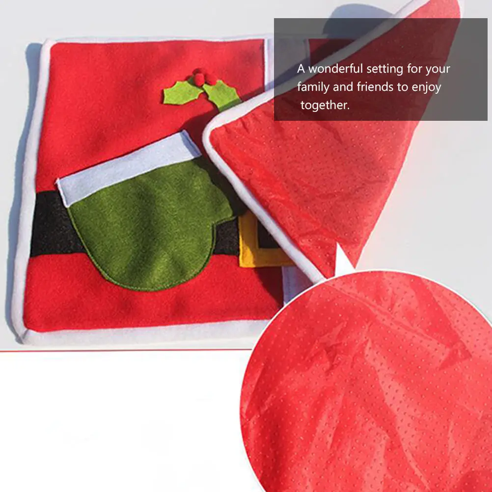 

Christmas Placemat Premium Table Mat Bowl Coaster Holiday Decorative Kitchen Dining Tableware Washable Tablecloth For