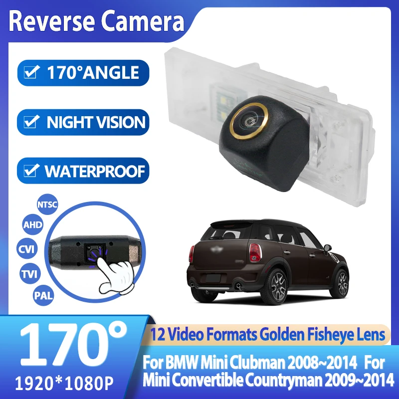 

170° HD 1080P Car Rear View Camera For BMW Mini Clubman 2008~2014 For BMW Mini Convertible Countryman 2009~2014 Accessories