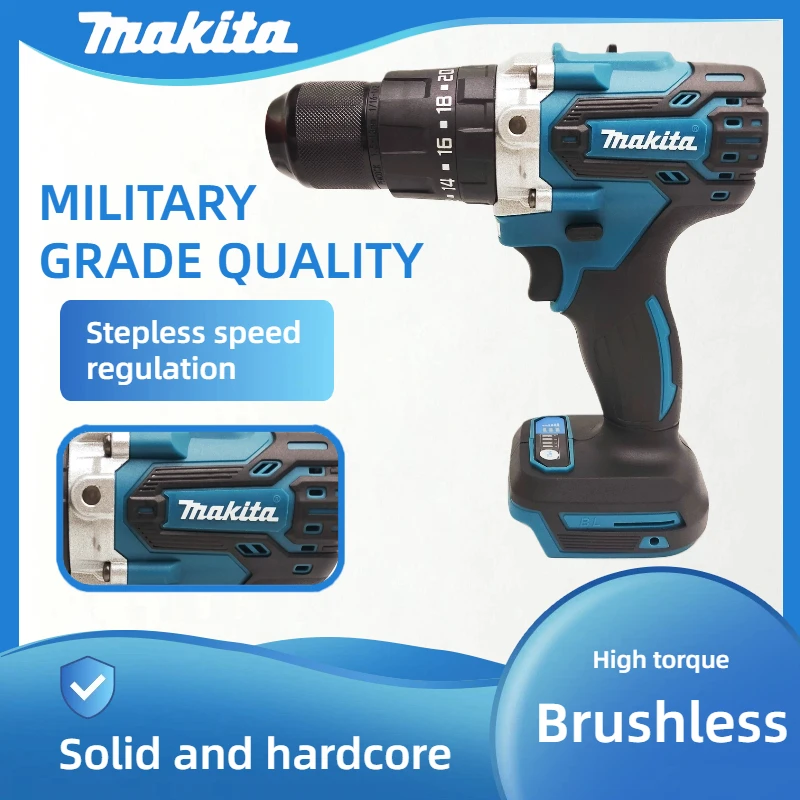 

Makita DDF487 13mm Brushless 18V lithium electric rechargeable impact drill large torqu dill（bare tool）