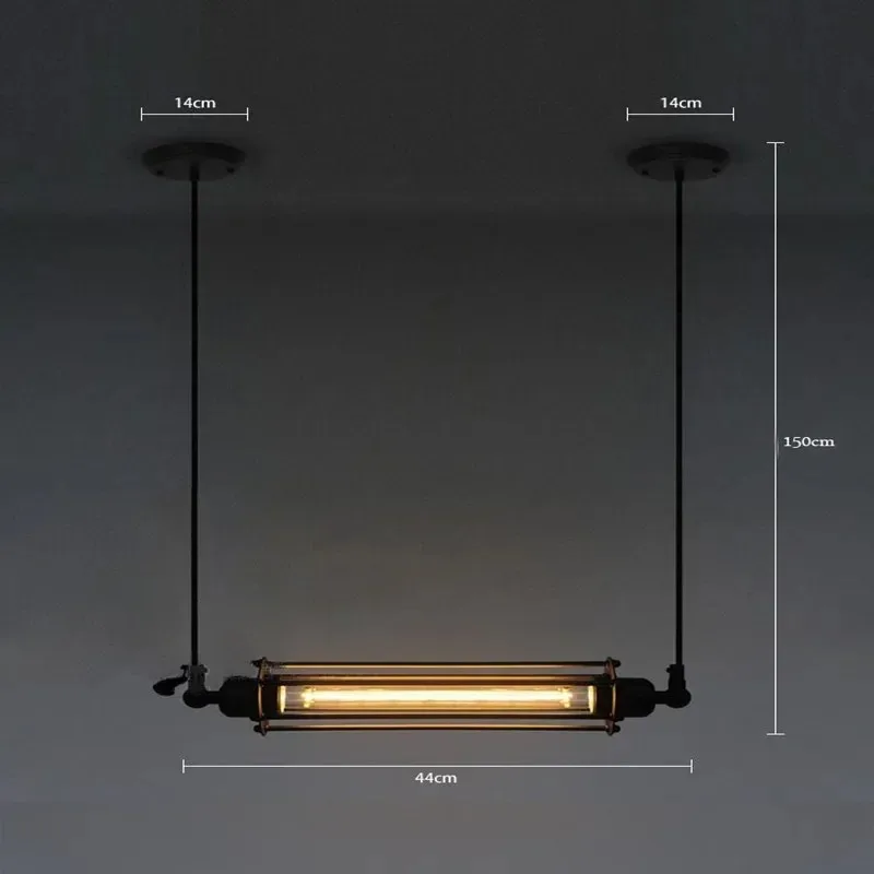 Lámpara colgante Retro Industrial, lámparas colgantes para Loft, café, restaurante, iluminación interior, accesorios de lámparas ajustables