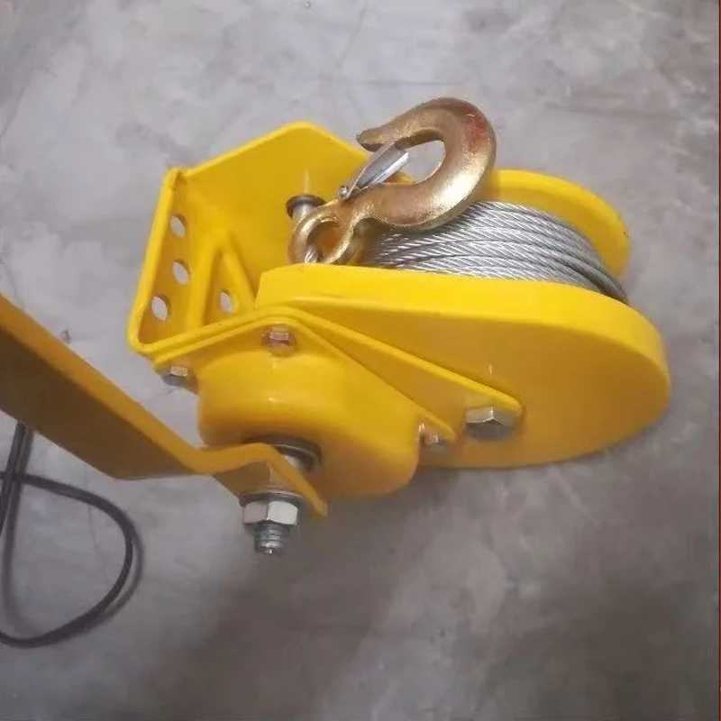 

Подъемная лебедка для троса 30 м, 1800 фунтов, бытовая ручная лебедка с ручным подъемником, самоблокирующаяся тяговая машина со стальным тросом