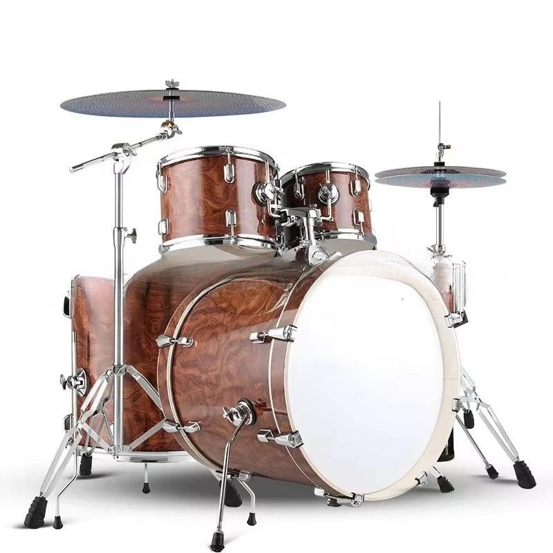 Wholesale Set 5 drum 2 Cymbal Professional  Jazz Drum Set with Accessories Low Volume