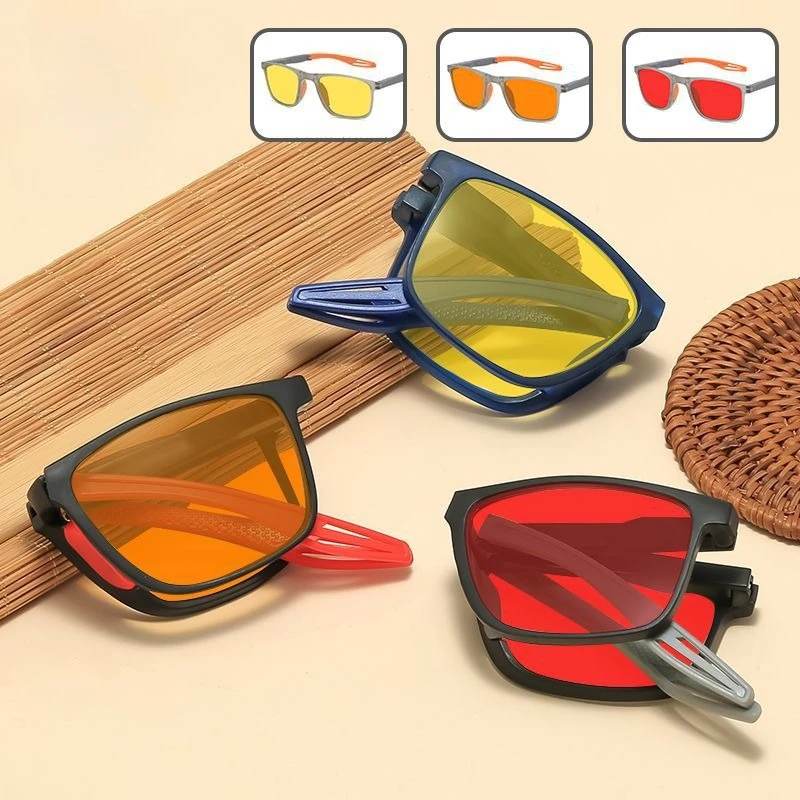Portable Foldable Ultra-light Night Vision Glasses for Sun Protection and Blue Light Protection UV400 Eyewear Sports Durability