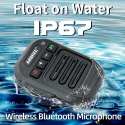 ABBREE Wireless Bluetooth Handheld Speaker Mic Waterproof Shoulder Microphone For BaoFeng Quansheng Walkie Talkie UV-32