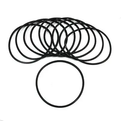 Johonneur toriques de filtre scellés à l'huile en caoutchouc flexible noir, 74.3mm x 2.65mm, 10 pièces