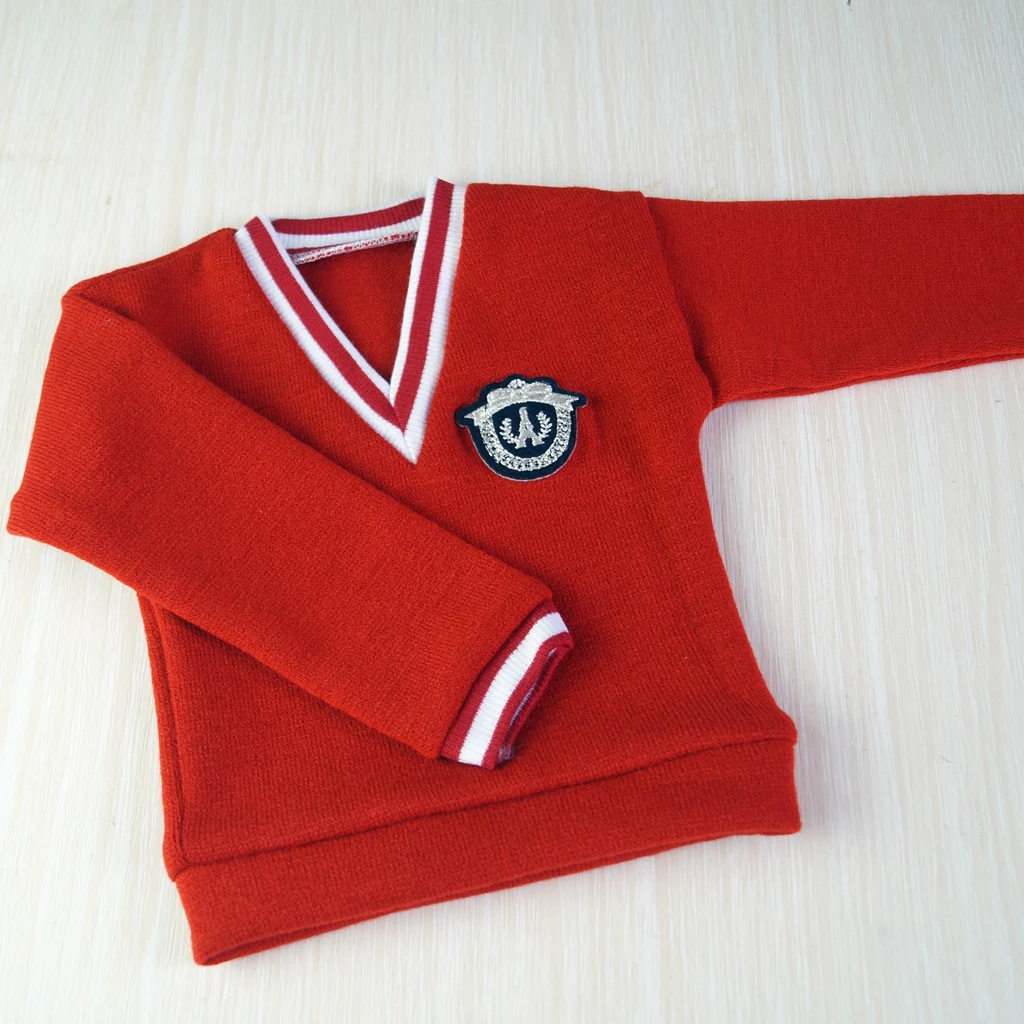 

Серый с красным свитером и футболкой, комплект одежды для кукол BJD, для мужчин, 1/3, 1/4, 17 дюймов, MSD SD13 DK DZ AOD DD MSD, БЕСПЛАТНАЯ ДОСТАВКА