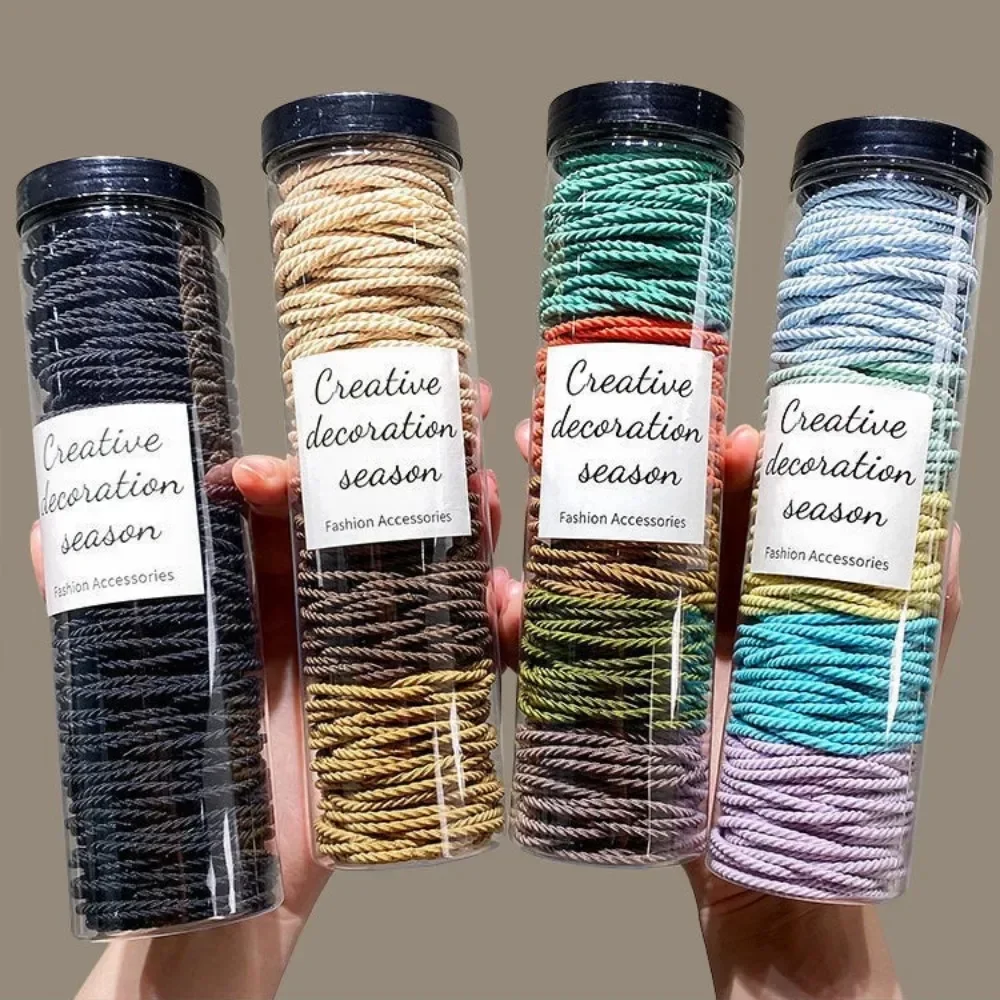 100PCS Elastic Hair Bands for Women Girls, Basic Hair Ties Scrunchies Fashion Hair Accessories Headband