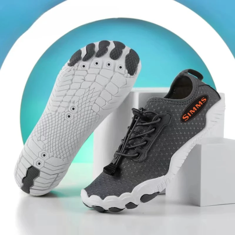 SIMMS Fishing Shoes Wading Boots For Men Breathable Quick Dry Water Shoes Anti Slip Rubber Sole Sneakers Outdoor view 5