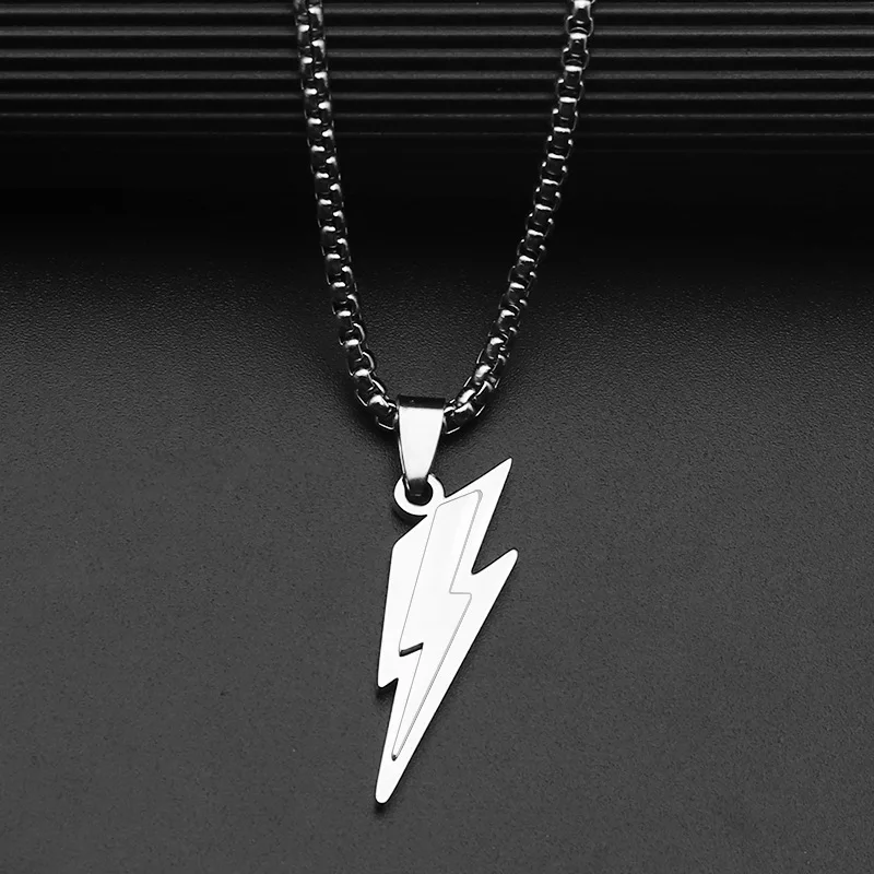 RAKOL Trendy Gamepad Lightning Stainless Steel Necklaces For Women Men Gold Color Metal Necklace Party Everyday Jewelry image 4