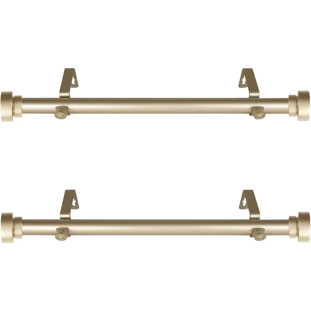 ديكور قضيب A&F ذهبي - زوج من قضبان الستائر الجانبية مقاس 12-20 بوصة #3