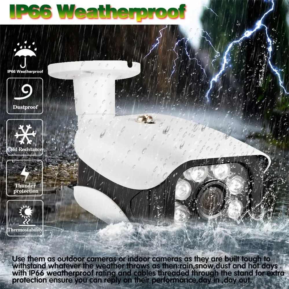 Tuya 4K 8CH POE NVR Kit Waterproof 8MP POE CCTV Camera Security System Kit Outdoor IP Camera Video Surveillance System Kit 4CH