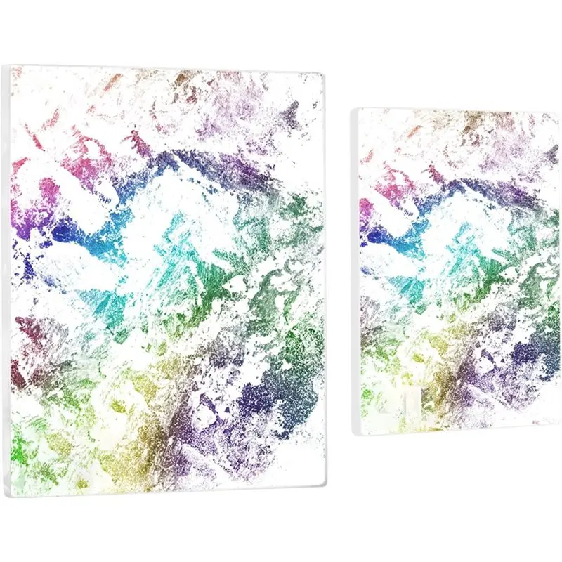 

ABUI-Monoprinting Print Plate,8" X 10"And 5" X 7"Gel Plate,2 Pack Art Plate, Reusable Gel Printing Plate,Printmaking Supplies