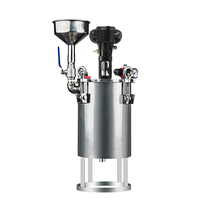 For dispensing stainless steel tank storage barrel  feeding barrel with air motor stirring  maximum pressure 8bar pressure tank