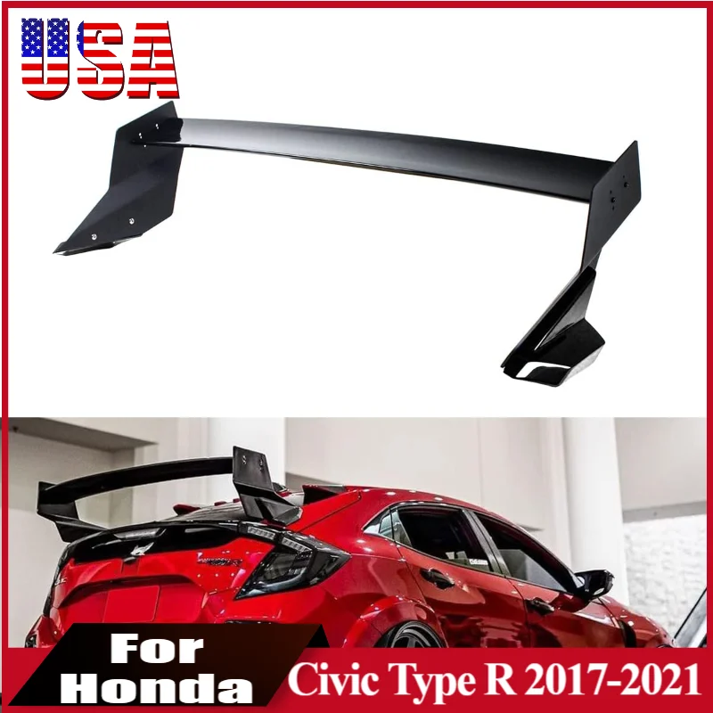 Rear Trunk Spoiler Wing For Honda Civic Type-R FK4 FK7 FK8 5 Door Hatchback 2017-2021 M Style Car Trunk Spoiler Tail Wing Lid