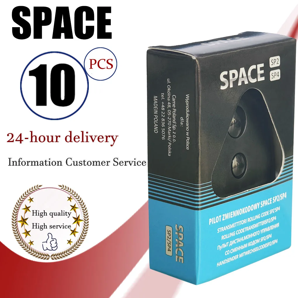 

10PCS SPACE SP2 433.92MHz garage remote control 2 Button key chain door opener