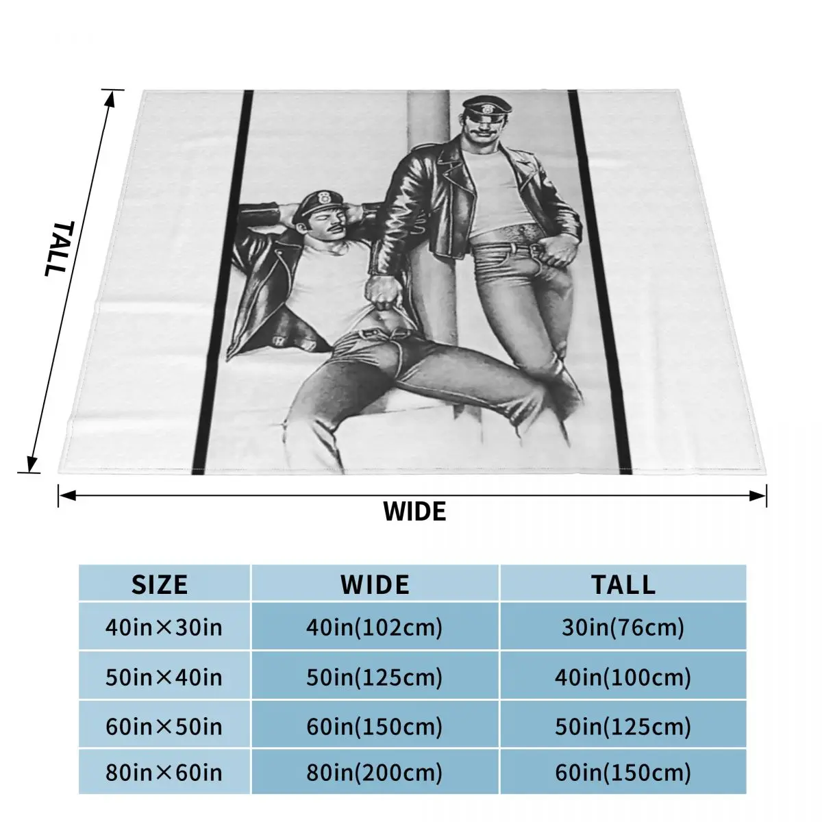 Vintage Tom Of Finland - Frisky Duo An Ultra-Soft Micro Fleece Blanket